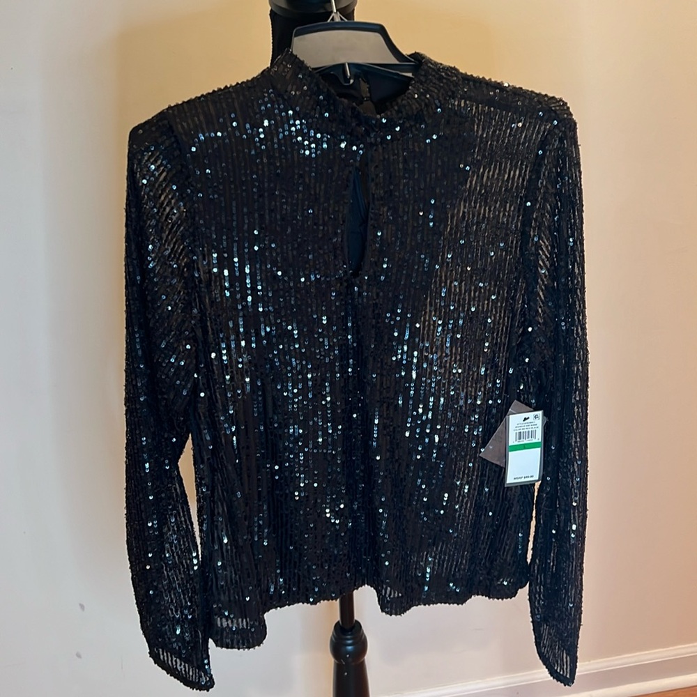 Vince Camuto Sequin Top